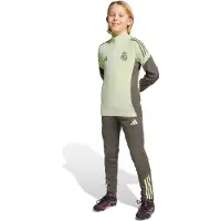 Adidas Real Madrid Trainingspak 1/4-Zip 2025-2026 Kids Lichtgroen Grijs