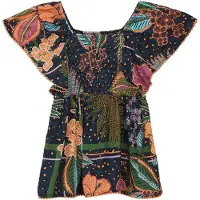 s.Oliver Blouse navy / donkergroen / donkeroranje / magenta