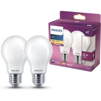 Philips LED lamp E27 | Peer A60 | Mat | 2700K | 5.9W (60W) | 2 stuks