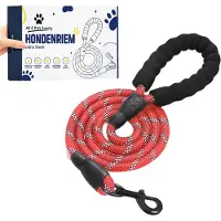All 4 Pets Supply Hondenriem - 3 Meter - Reflecterend - Honden Riem - Leiband Hond - Looplijn - Hondentuig - Dog Leash - Rood