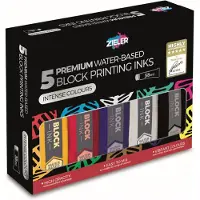 Zieler Water-Based Block Printing Ink Set 5X 38Ml