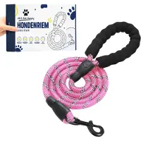All 4 Pets Supply Hondenriem - 3 Meter - Reflecterend - Honden Riem - Leiband Hond - Looplijn - Hondentuig - Dog Leash - Roze