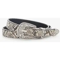 Scapino Dames riem met slangenprint grijs zilver