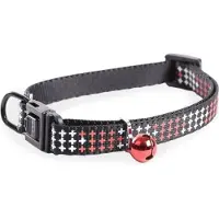 Martin sellier halsband kat kruis oranje / zwart (20-30X1 CM)