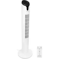 Vonroc Luxe Ventilator - Torenventilator – hoogte 110 cm – Incl. afstandsbediening - 3 snelheden – zwenkfunctie - 15 uurs timer - wit
