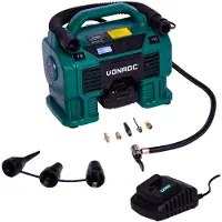 Vonroc Accu compressor 20V - 12V - 2.0Ah| Incl. accu en snellader