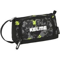 Big Buy Cooking Schooletui met Accessoires Kelme Jungle Zwart Grijs Limoen 20 x 11 x 8.5 cm (32 Onderdelen)