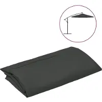 vidaXL Vervanghoes voor terrasparasol, antraciet, 300 cm