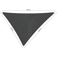 Shadow Comfort driehoek 3,5x4x4,5m DuoColor Carbon Black