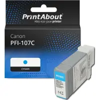 PrintAbout Inktcartridge PFI-107C Cyaan geschikt voor Canon