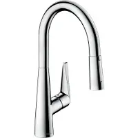 Hansgrohe talis m51 eengreeps keukenmengkraan 200 met uittrekbare vuistdouche en sbox, 2 straalsoorten, chroom