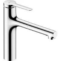 Hansgrohe zesis m33 eengreeps keukenmengkraan 160 uittrekbare vuistdouche 2jet sbox lite, chroom