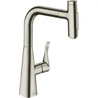 Hansgrohe Metris Select M71 M7117-H240 ééngreeps keukenmengkraan met uittrekbare vuistdouche, rvs look