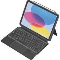 MW Toetsenbord case Quick Notemet Spaanse Qwerty voor iPad 10.9" (10e generatie, 2022) Zwart