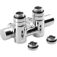 Sapho Twin Combi Kraan set voor middenaansluiting, rechts, chroom