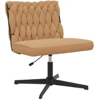 vidaXL Bureaustoel beige wolachtige stof