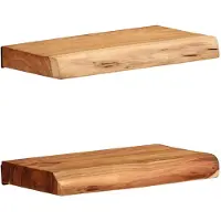 vidaXL Wandschappen 2 st 30x20x3,5 cm massief acaciahout
