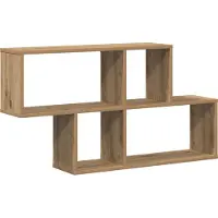 vidaXL Wandplank Muurmontage Bruin Bewerkt hout