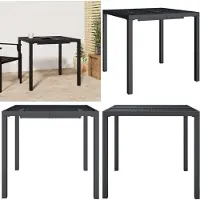 vidaXL Tuintafel 80x80x72 cm staal antracietkleurig - Tuintafel - Tuintafels - Eettafel - Eet Tafel