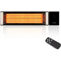 Veito Nevada R 2425 Infrarood Binnen- en Terrasverwarmer – max. 2500W | Binnen & Buiten | Afstandsbediening | Carbon Element | IP55 | RVS Grill