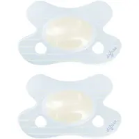 Difrax Fopspeen Natural - Newborn - Blauw - 2 Stuks