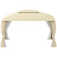Trend24 Paviljoen 4 x 3 Cape May Beige - Met zijwanden