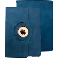 HEM Silky Dark Blue iPad hoes geschikt voor iPad Air 13‑inch 2025 - Draaibare Autowake Cover - iPad Air M3 13-inch hoes - iPad 2025 Hoes - 13 inch hoes