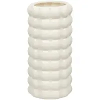 Atmosphera Sky Keramieken vaas Ø11xH23cm - Wit