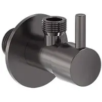May Hoekstopkraan G1/2" x G3/8" Geborsteld Carbon Black PVD