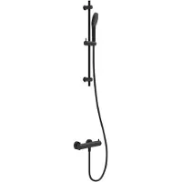 May Opbouw Glijstangset - 3 Standen Handdouche - Mat Zwart PED - Messing - Kranen, Douchekranen, Douchesets, Opbouw Douchesets, Glijstangsets Met - Kranen, Douchekranen, Douchesets, Opbouw douchesets,