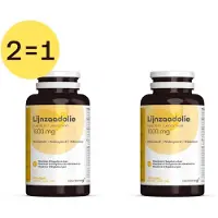 Natural Energy Lijnzaadolie | 1000 mg lijnzaadolie 2x60 St Zachte capsules