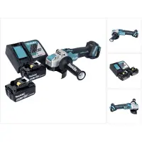 Makita DGA 521 RTX1 accu haakse slijper 18 V 125 mm X-LOCK Brushless + 2x accu 5,0 Ah + oplader
