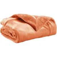 Vivaraise Deken Tender in polyester kleur papaja - 150 x 200 cm