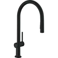 Hansgrohe talis m54 eengreeps keukenmengkraan 210 met uitttrekbare vuistdouche, 2 straalsoorten, mat zwart