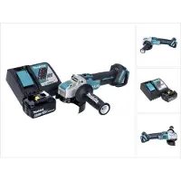 Makita DGA 521 RG1X1 accu haakse slijper 18 V 125 mm X-LOCK Brushless + 1x accu 6,0 Ah + oplader