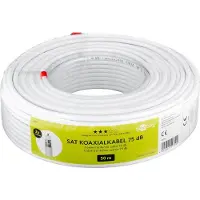 Goobay coaxkabel voor binnen | CCS | 90 dB | CPR | wit | 25 meter