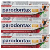 Parodontax Herbal Twist tandpasta voor bloedend en gezwollen tandvlees 3x75 ml Tandpasta