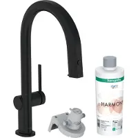 Hansgrohe aqittura m91 filter systeem 210, uittrekbare uitloop, 1jet, sbox, starter set , mat zwart