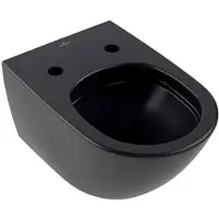 Villeroy & Boch Antao - Hangend toilet, Rimless, CeramicPlus, TitanGlaze, TwistFlush, Pure Black 4674T0R7