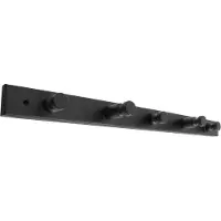 Home>it Kapstok van grenenhout met 5 haken 50×4×7 cm zwart Grenen