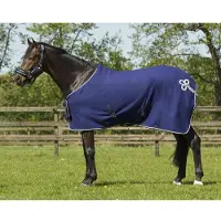 QHP Zweetdeken Ornament Donkerblauw - 165/215