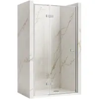 REA Atlas 120 - Left + Magnetic Strip - Douchedeur - Chroom - 120X0,6X200Cm