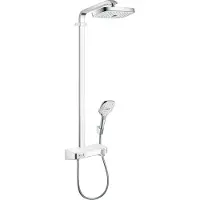 Hansgrohe Raindance Select E Showerpipe 300 2jet met ShowerTablet Select 300, wit/chroom