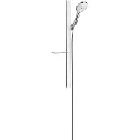 Hansgrohe raindance select s doucheset 120 3jet met unica'e glijstang 90 cm, wit/chroom