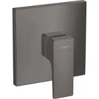 Hansgrohe Metropol ééngreeps douchemengkraan afbouwdeel met rechte greep, Brushed Black Chrome