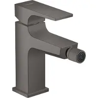 Hansgrohe Metropol ééngreeps bidetmengkraan mer afvoerpluggarnituur, Brushed Black Chrome