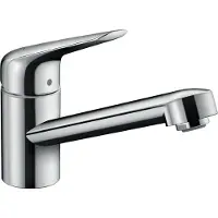 Hansgrohe focus m42 eengreeps keukenmengkraan 100 met coolstart en ecoclick, chroom