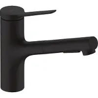 Hansgrohe zesis m33 eengreeps keukenmengkraan 150 uittrekbare vuistdouche 2jet sbox lite, mat zwart