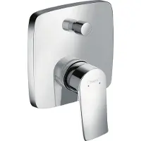 Hansgrohe metris eengreeps badmengkraan afbouwdeel met zekerheidscombinatie voor ibox universal, chroom
