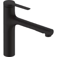 Hansgrohe Keukenmengkraan met één hendel, Zesis M33 ComfortZone 160, 2 straalpatronen, sBox, matzwart